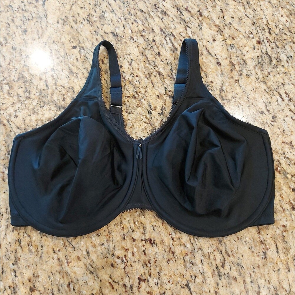 Wacoal Black Basic Beauty Full Figure No Padding Underwire Bra 855192 44DDD NWOT
